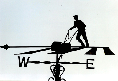 Mowing Lawn weathervane